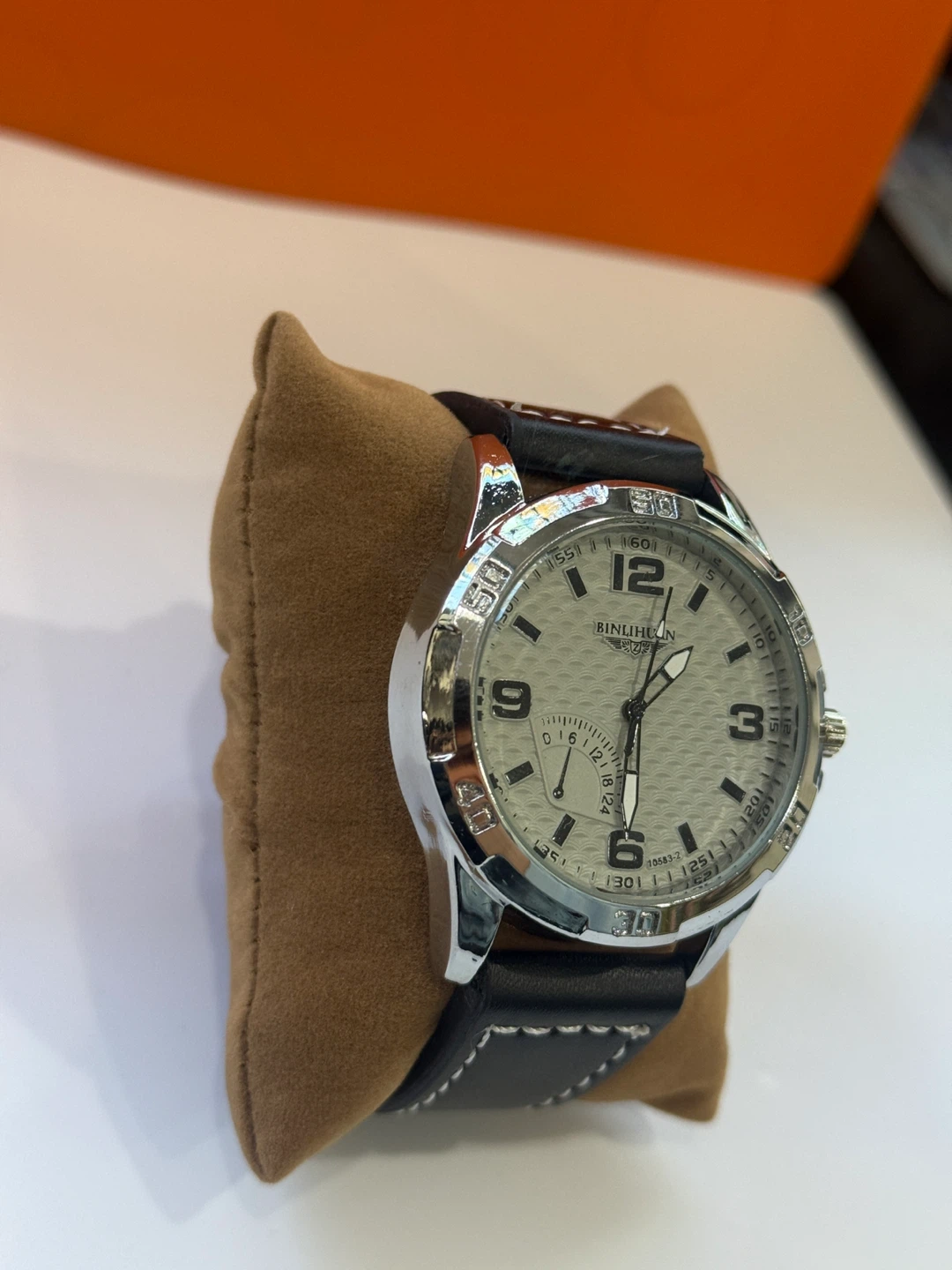Binlihuan Men's Watch - Black Leather Band - photo 2