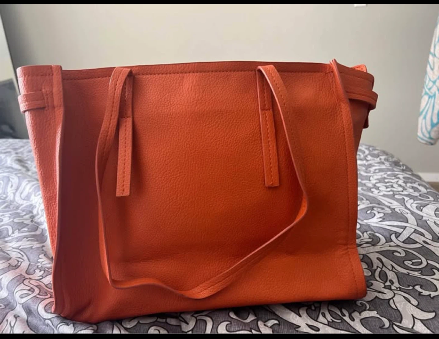 Zara Orange Tote Bag