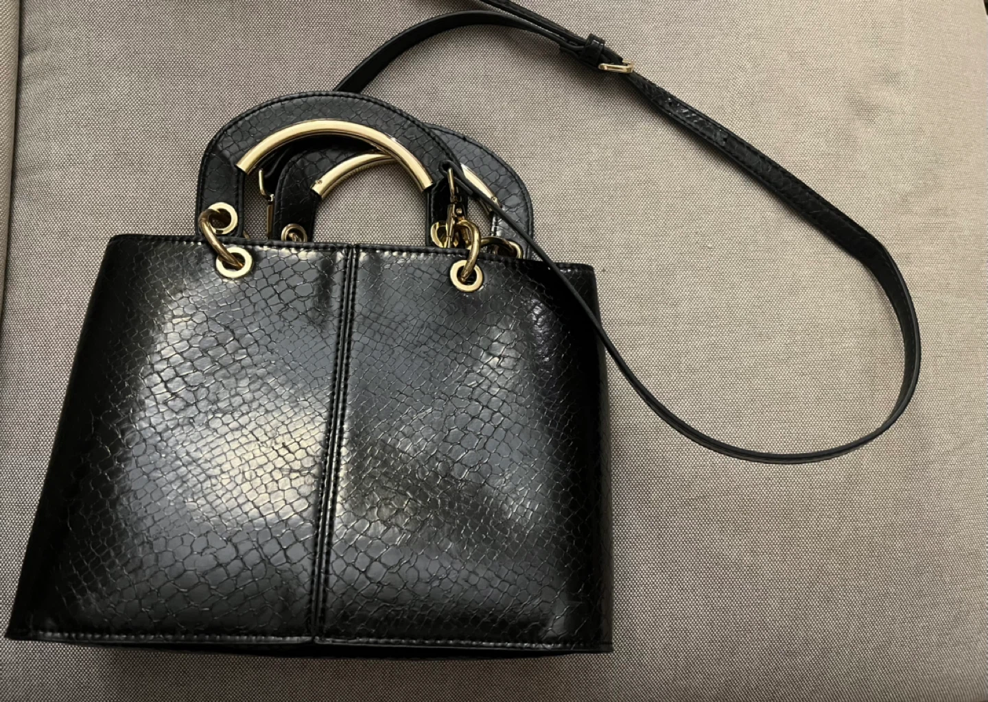 Black Snakeskin Purse - photo 3