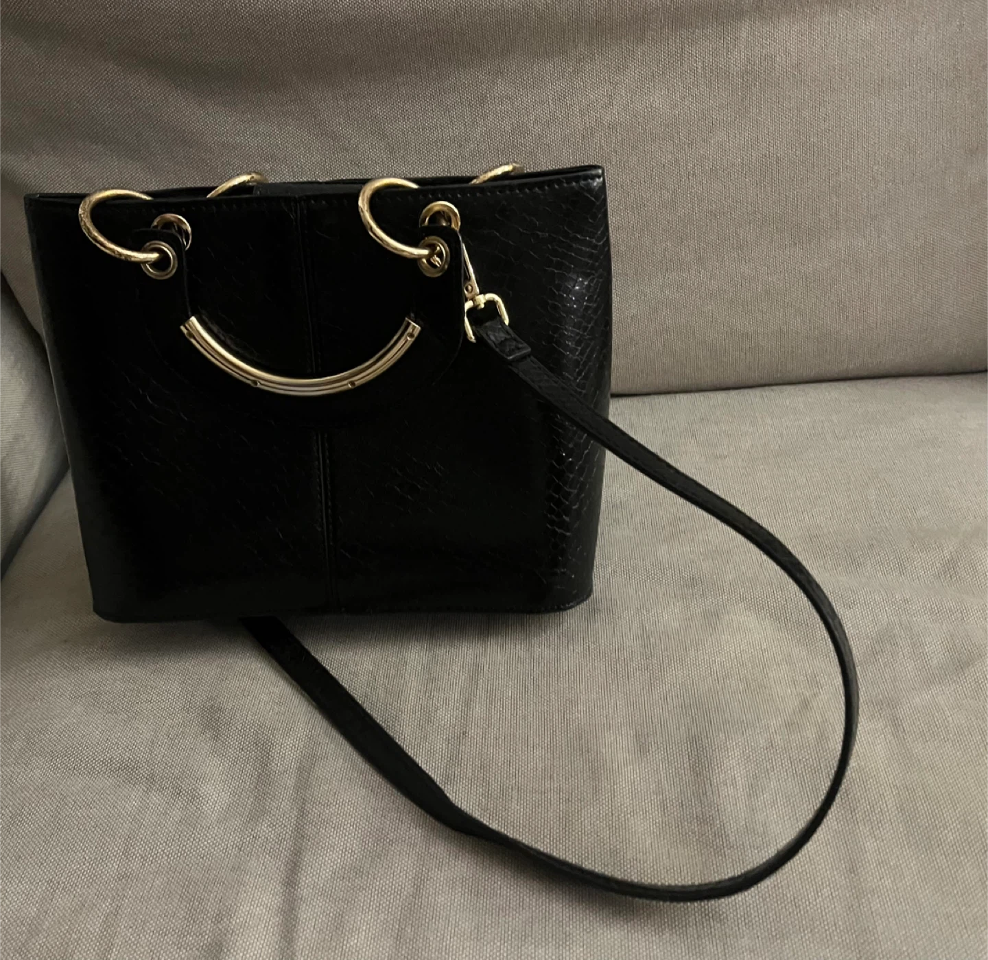 Black Snakeskin Purse