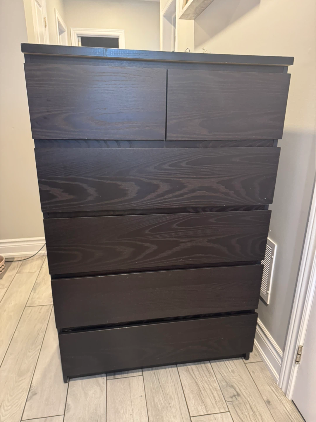 IKEA Hemnes 6-Drawer Dresser - Black/Brown