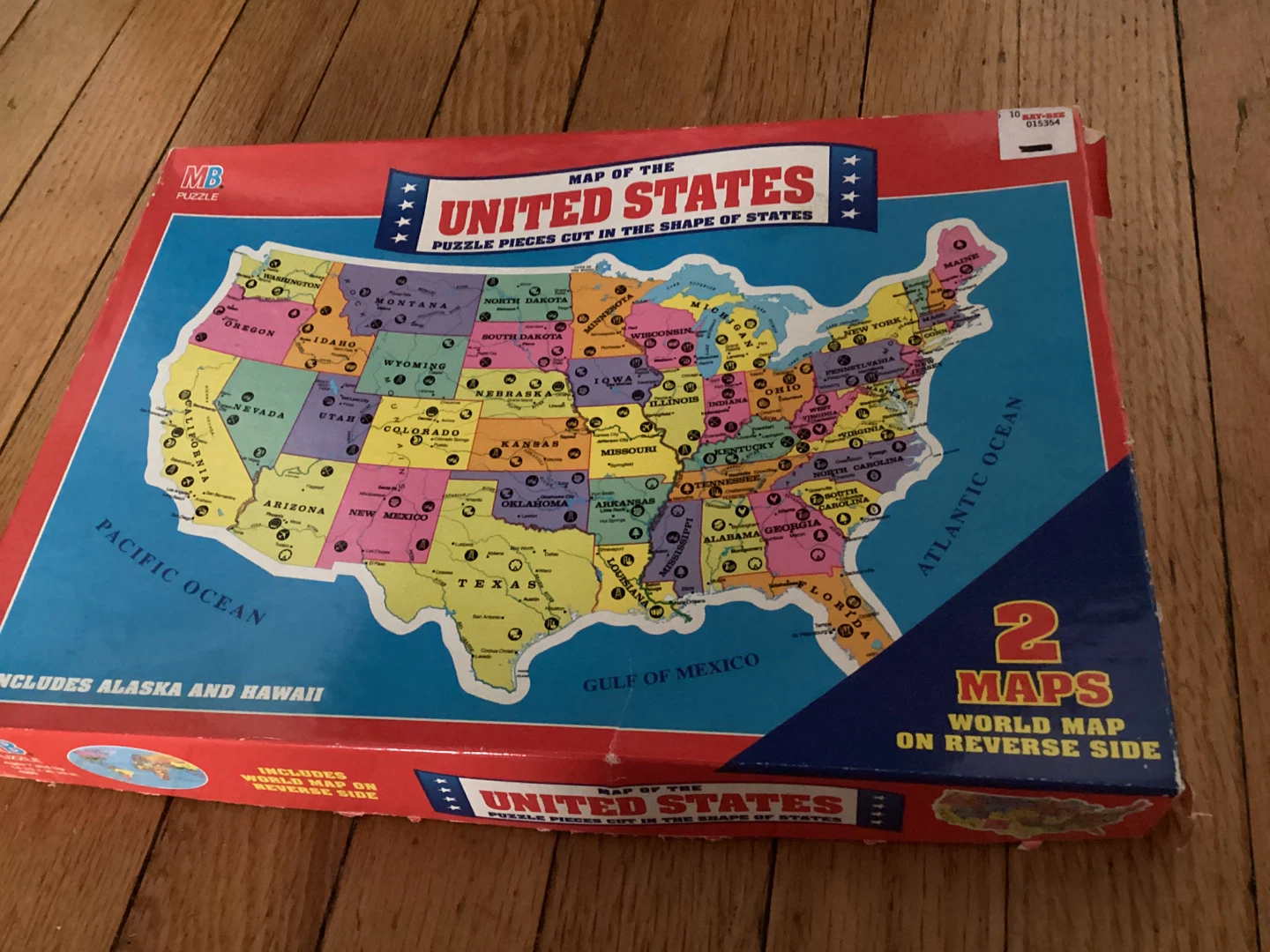 Retro MB United States and World Map Puzzle