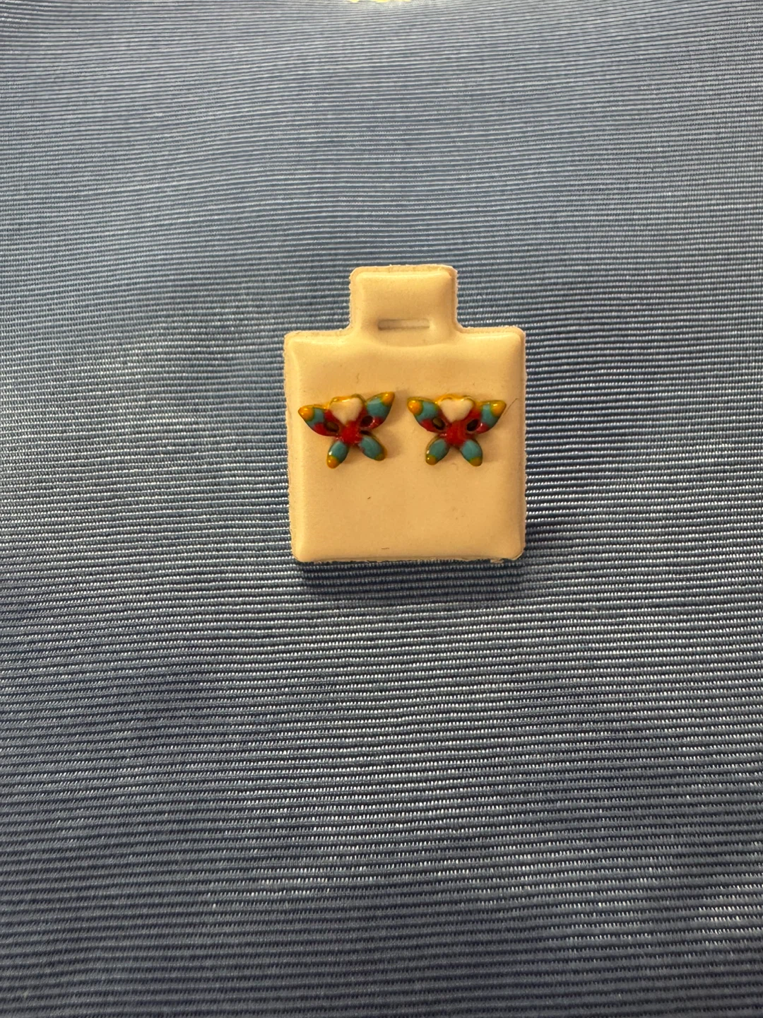 NEW!! Butterfly Stud Earrings - Handmade Enameled - photo 4