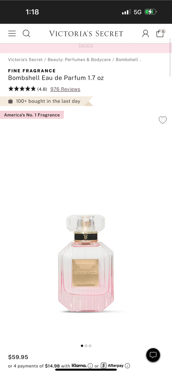 Victoria's Secret Bombshell Eau de Parfum 1.7 fl oz - photo 2