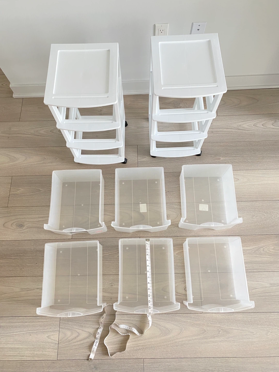 Premium Quality Big Stackable Transparent Drawers On Wheels - photo 4
