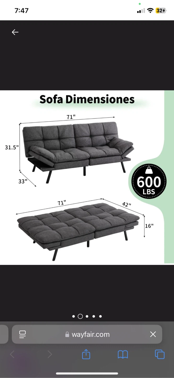 Price drop $50 Moving Must Go: Lashann Futon l - photo 2