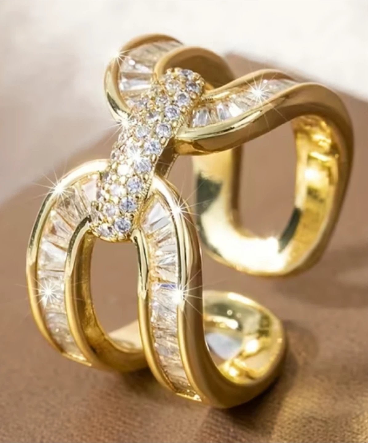 18k gold plated ring $16