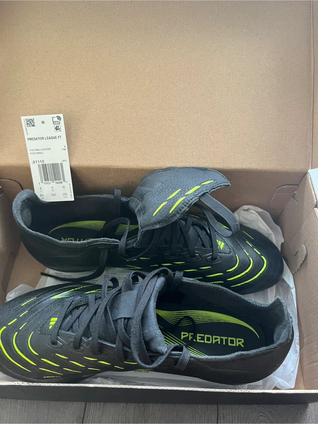 Adidas Predator League FT Soccer Cleats - Size 8.5