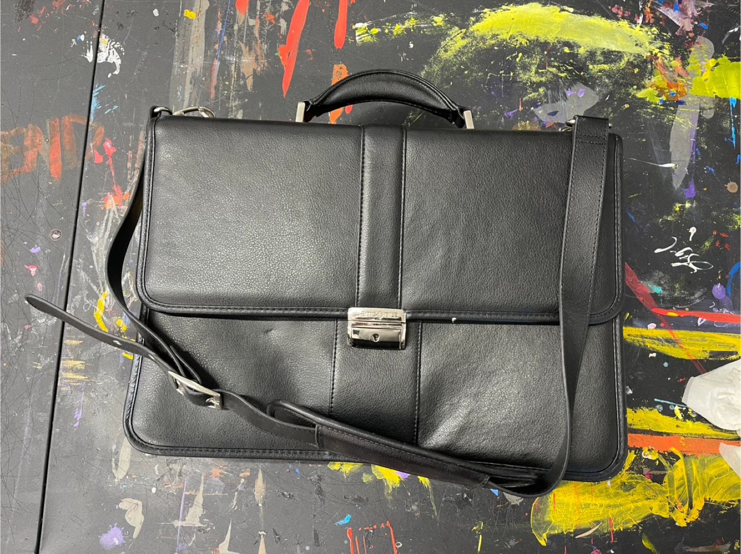 Samsonite Black Leather Briefcase