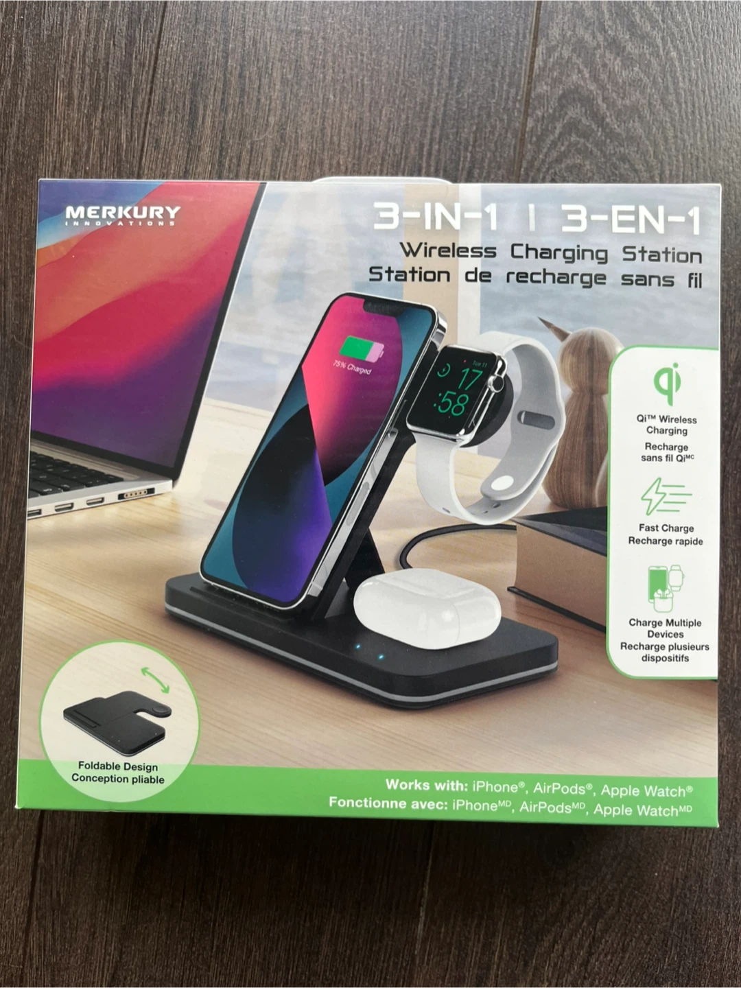 Merkury Innovations 3-in-1 Wireless Charging Station