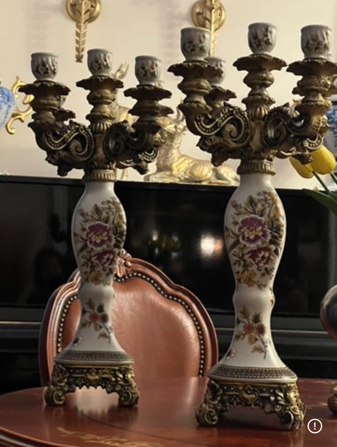 Vintage Floral Candelabra