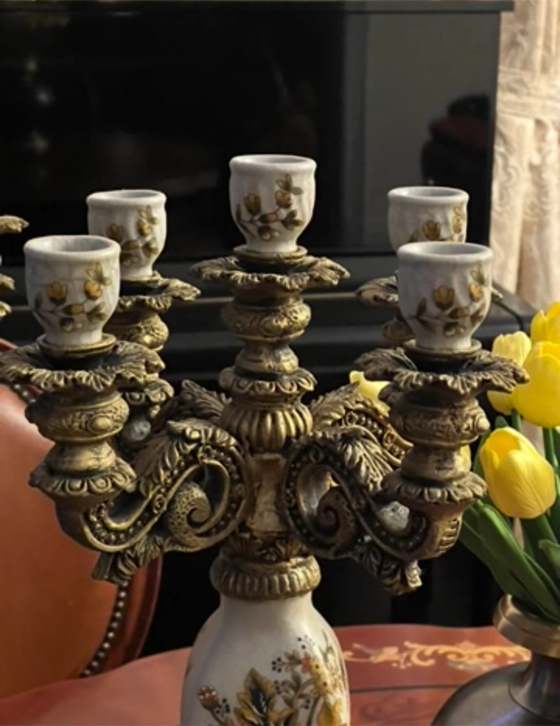 Vintage Floral Candelabra - photo 2