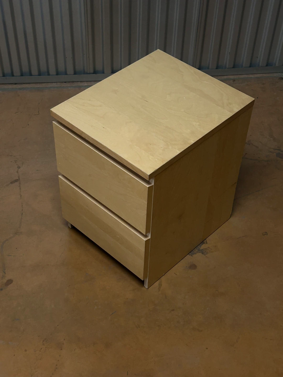 Wooden 2-Drawer Bedside Table - photo 2
