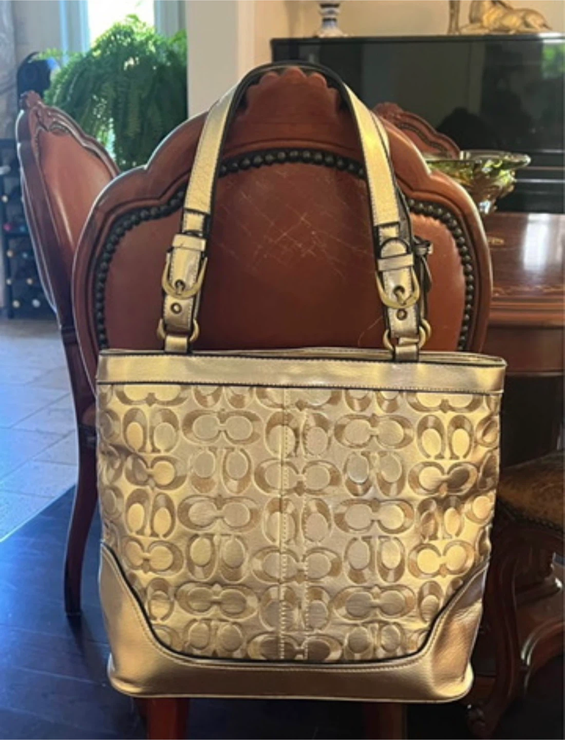 Coach Signature Jacquard Tote Bag