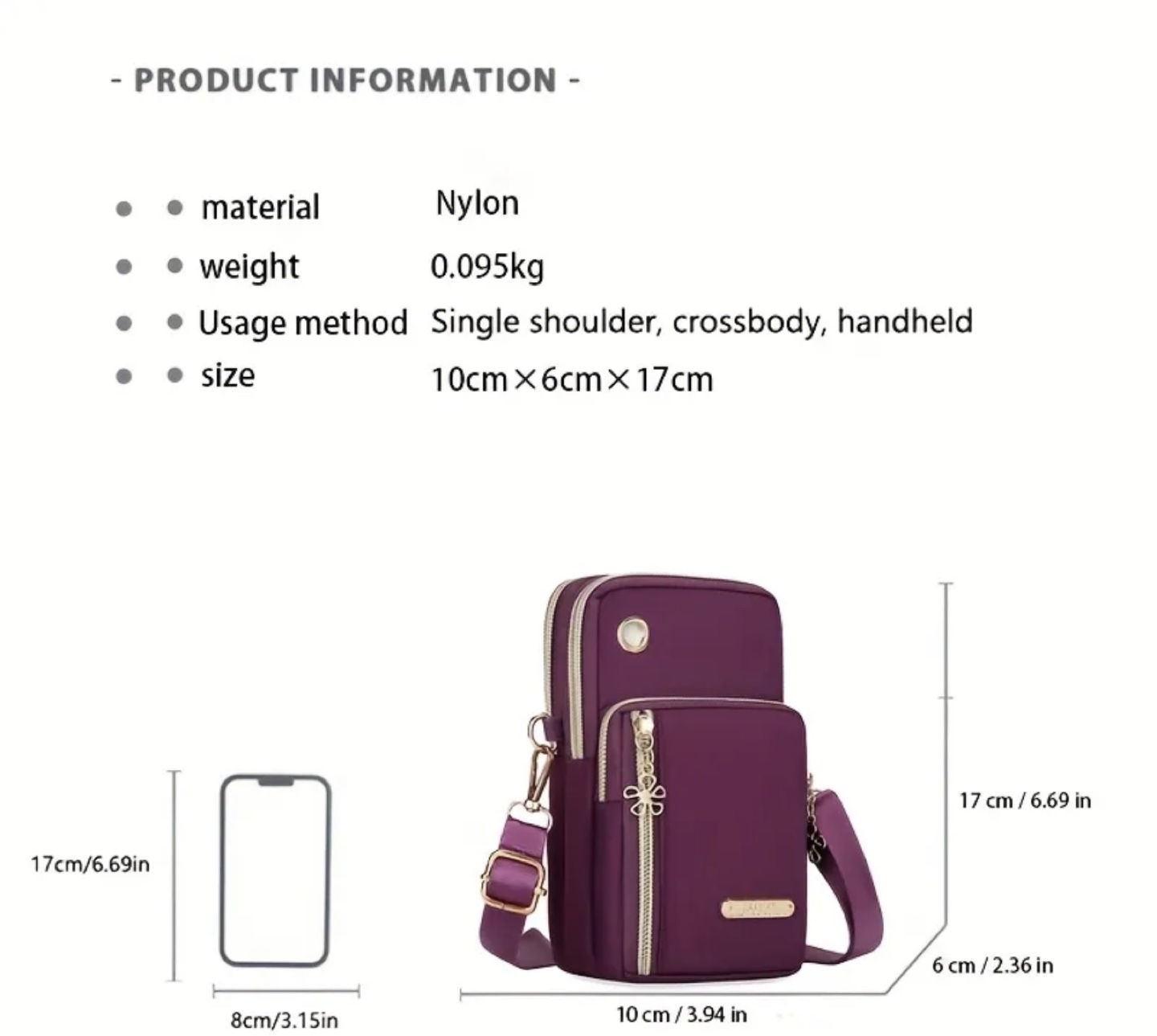 Brand New-Red Multi-functional Phone Bag - Red - photo 4
