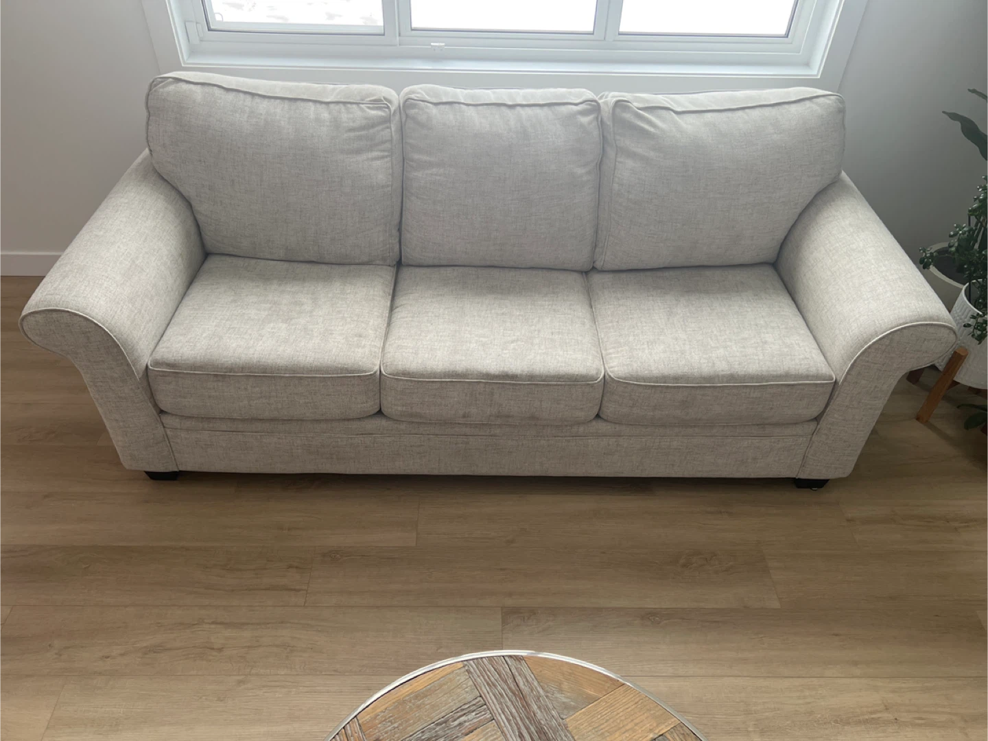Neutral Beige Three-Seat Sofa - photo 2