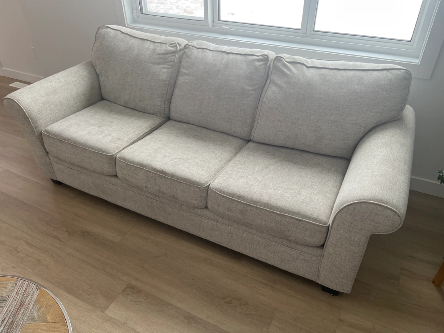 Neutral Beige Three-Seat Sofa - photo 3