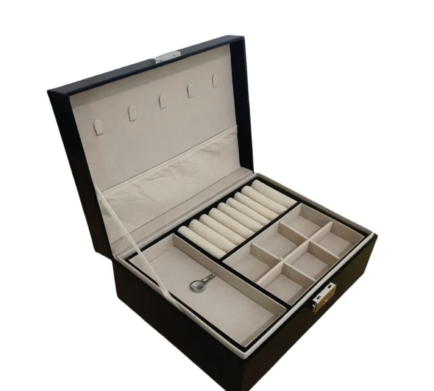 Brand New-Black Jewelry Box Organizer-Black