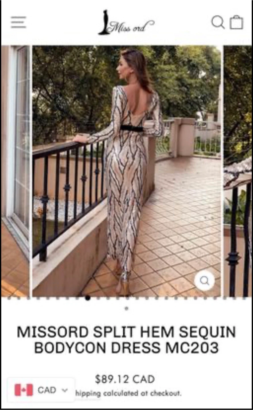 Sequin Bodycon Dress - Size Small - photo 2