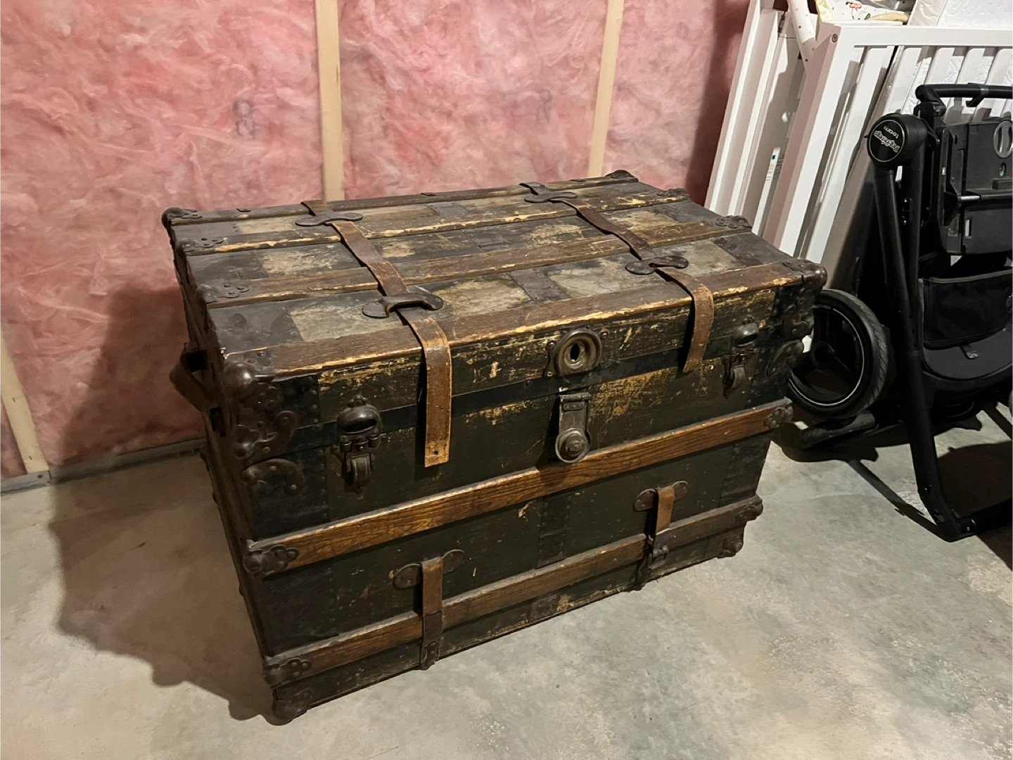 Antique Steamer Trunk - Treasure Chest Like