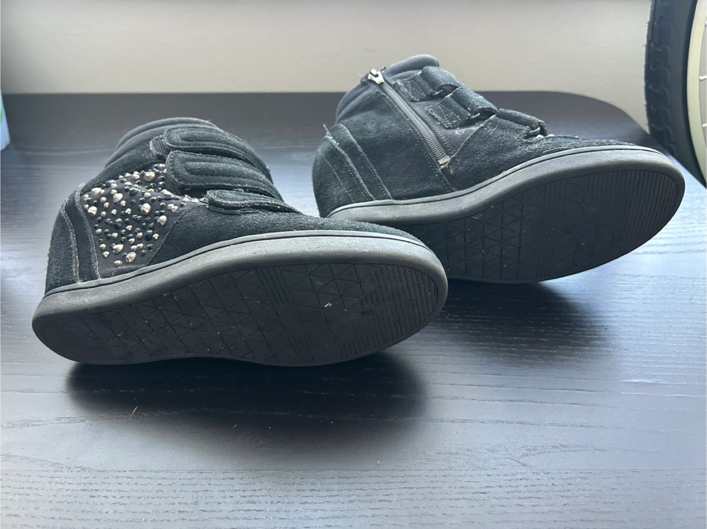 Aldo Black Wedge Sneakers - Size 7.5 - photo 3