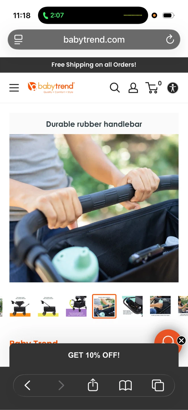 Baby Trend Tour 2-in-1 Gray Stroller Wagon - photo 5