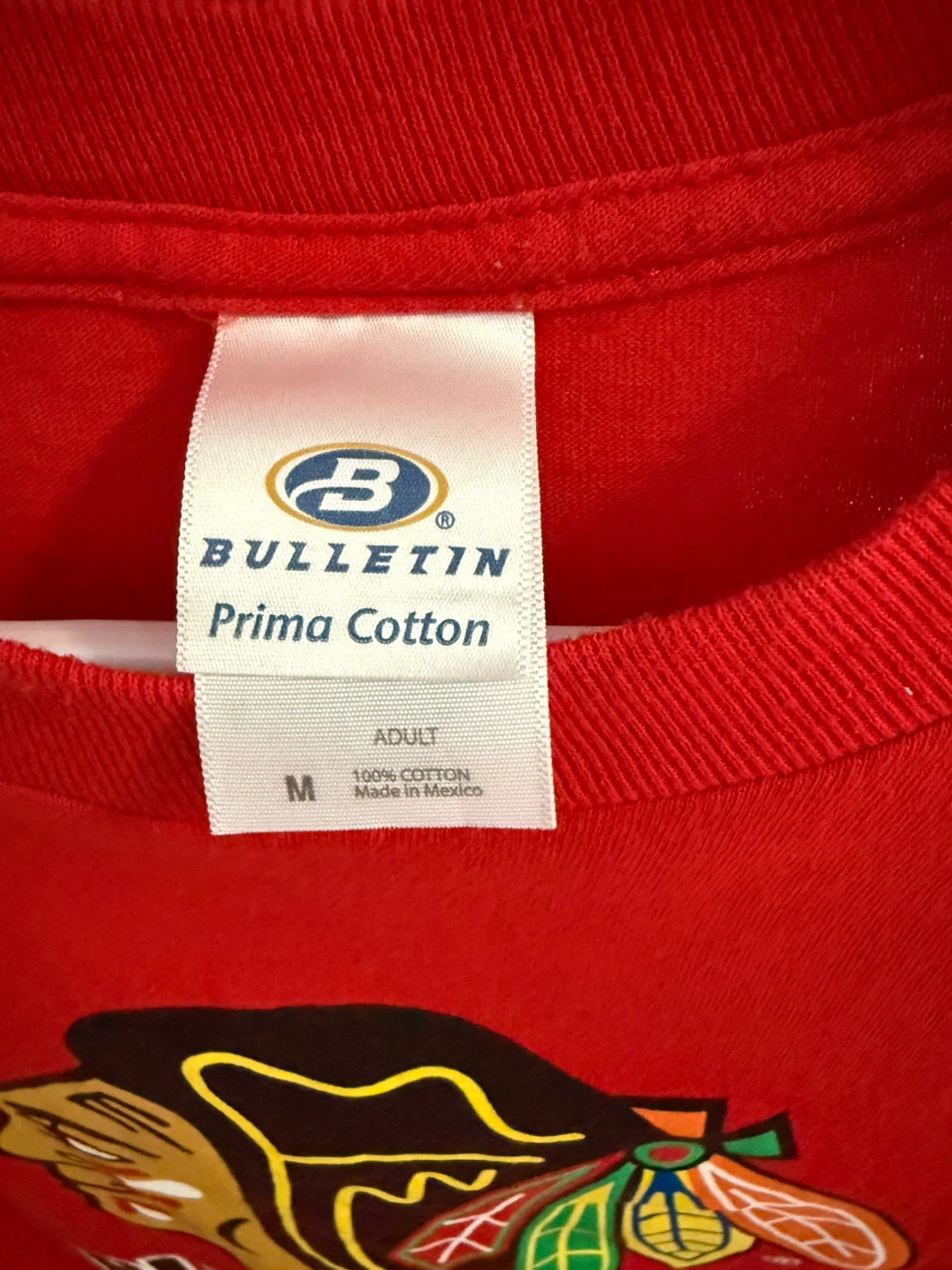 Bulletin Prima Cotton Blackhawks T-Shirt - M - photo 2