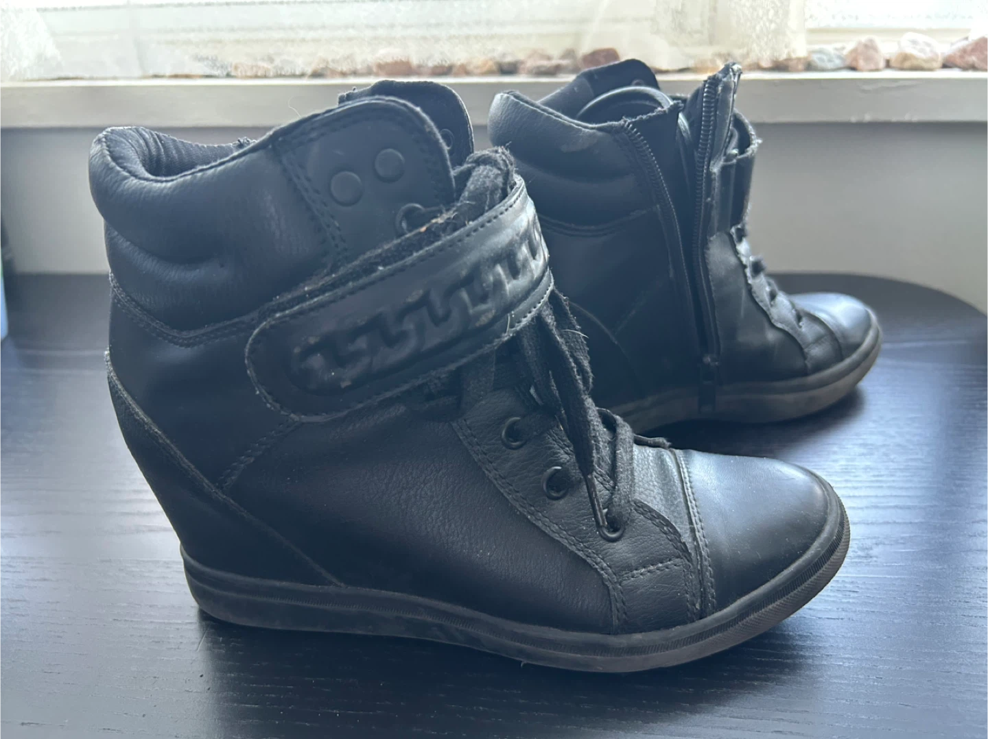 Black Wedge Sneakers - photo 2