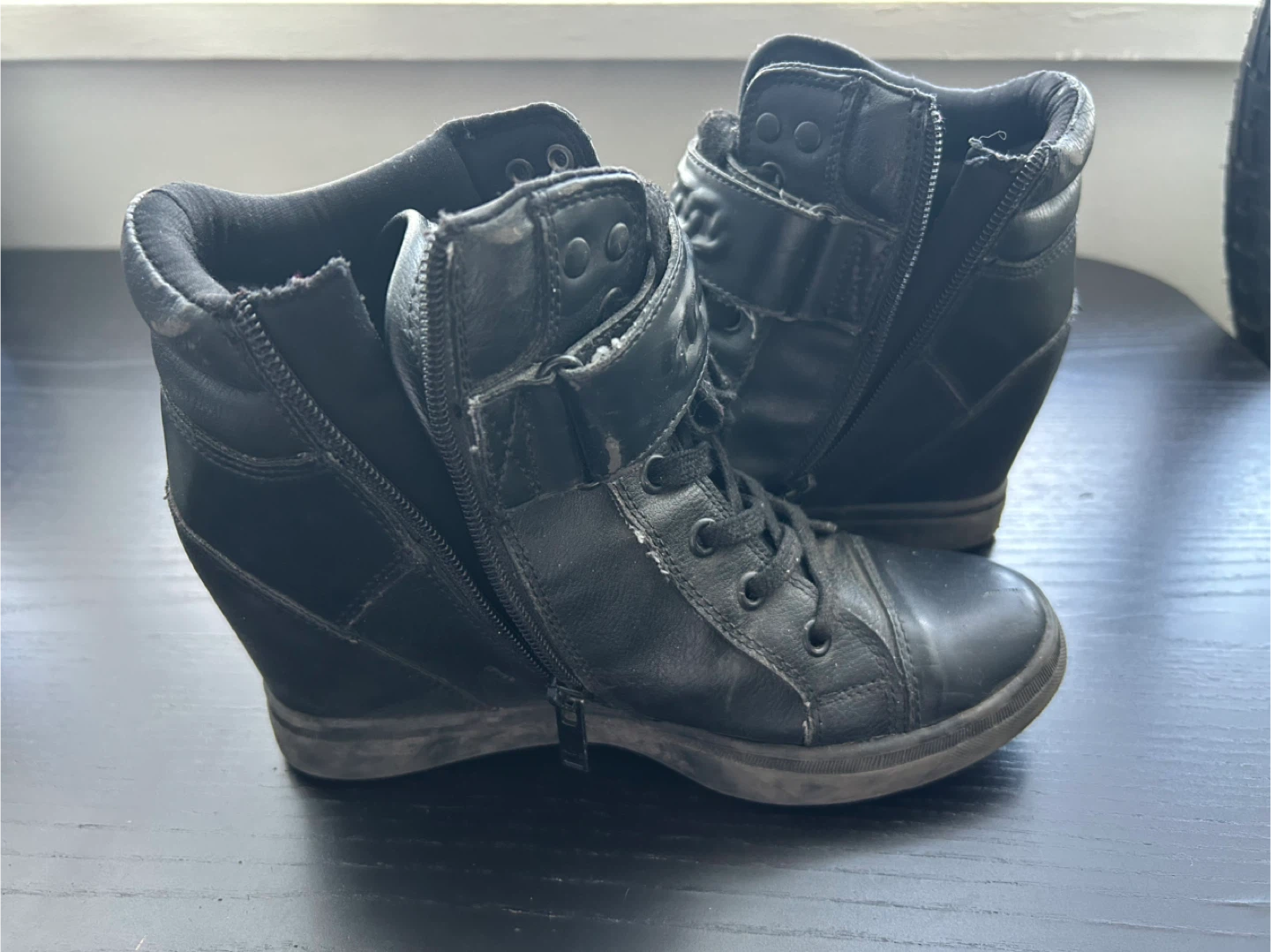 Black Wedge Sneakers - photo 3