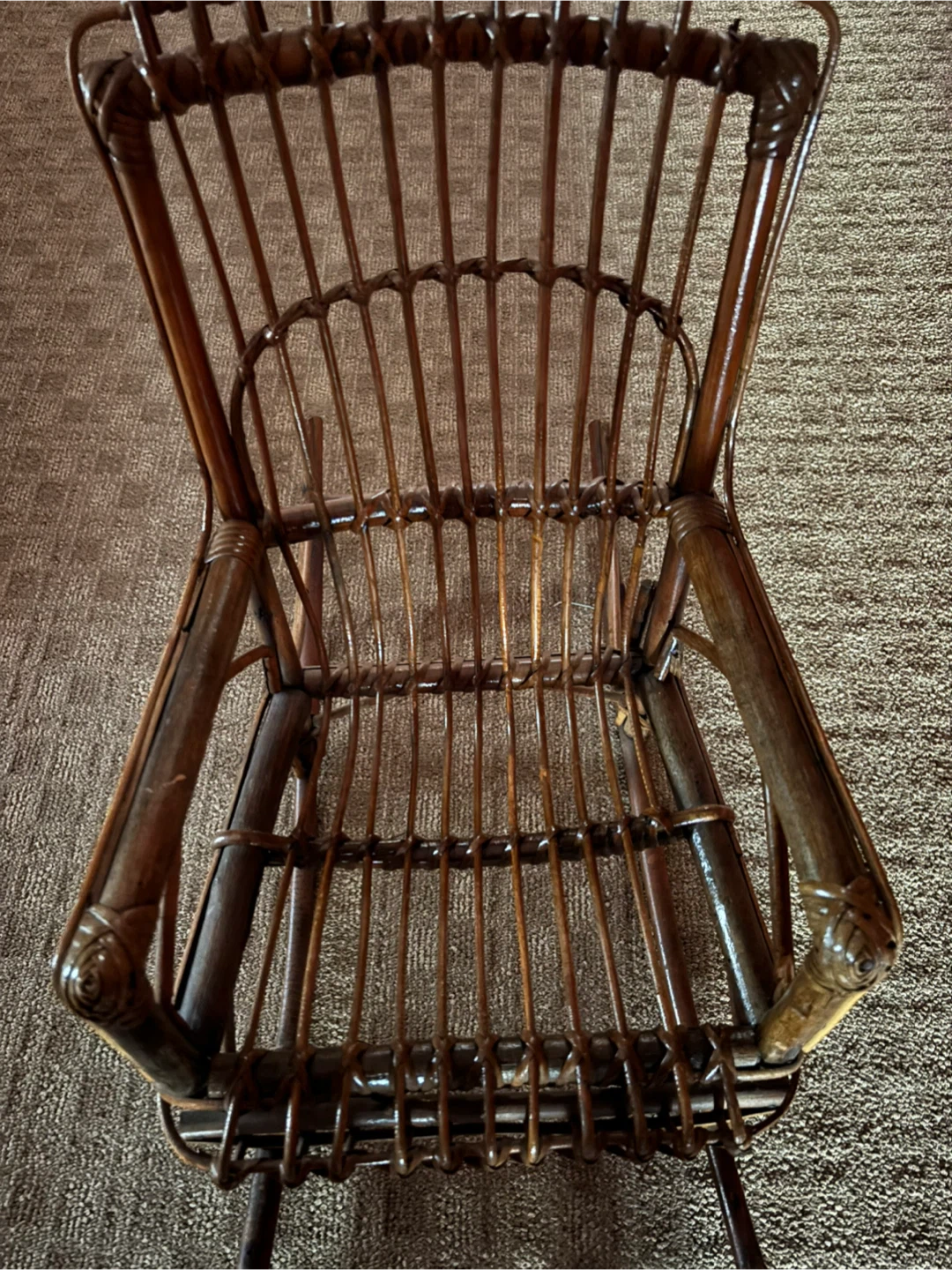 Vintage Wicker Rocking Chair 1970’s - photo 2