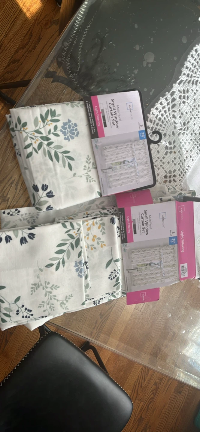 Mainstays Floral Small Window Curtain Set 36" - photo 3