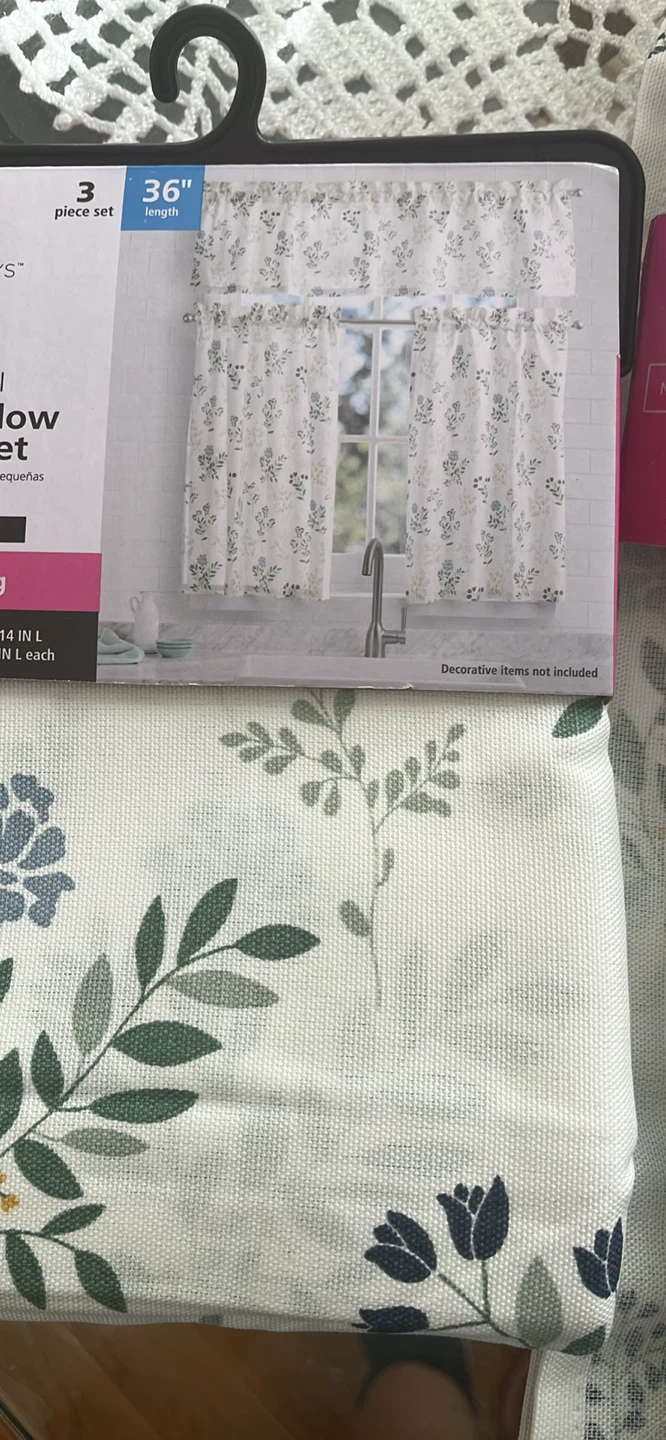 Mainstays Floral Small Window Curtain Set 36" - photo 2