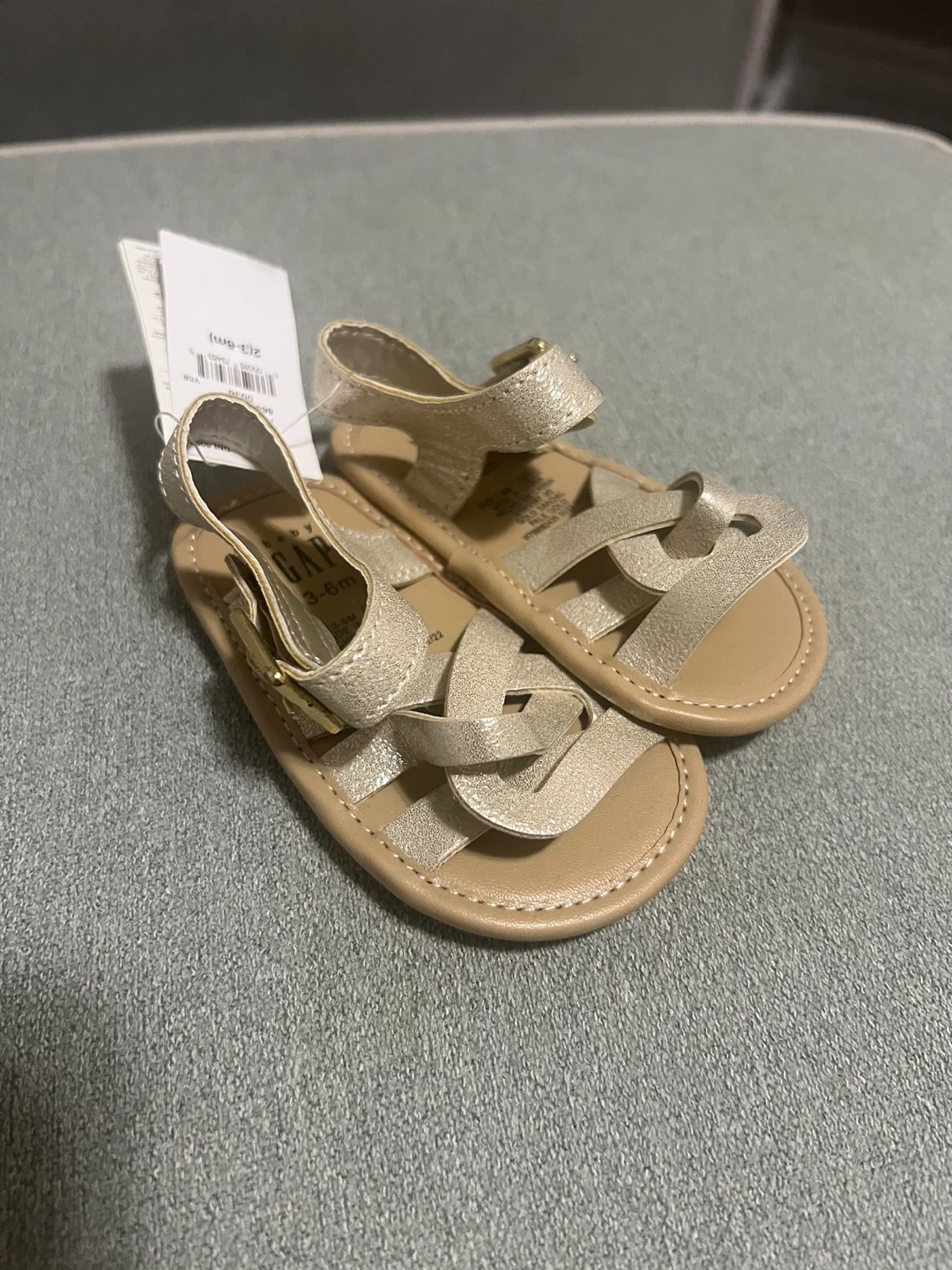 New Baby Gap Gold Sandals (3-6 Months)