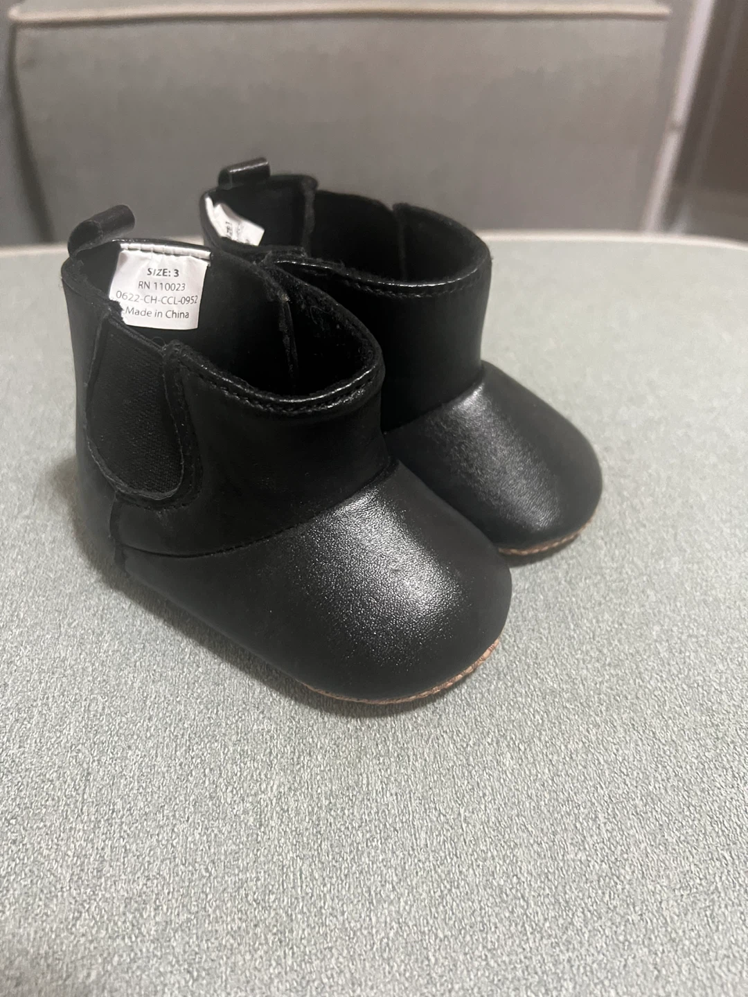 Baby Black Booties - Size 3