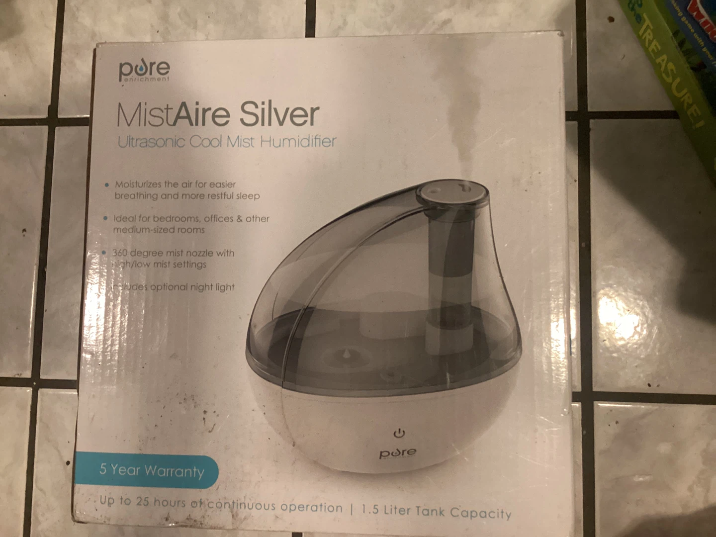 Pure Enrichment MistAire Silver Humidifier