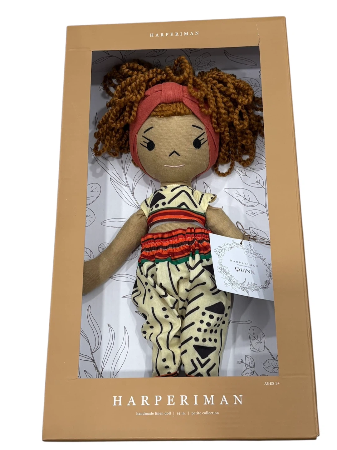 Harperiman Quinn Handmade Linen Doll - New in Box - photo 2