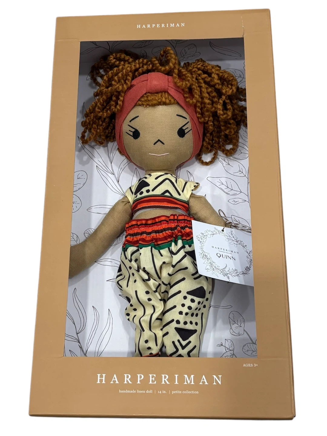 Harperiman Quinn Handmade Linen Doll - New in Box