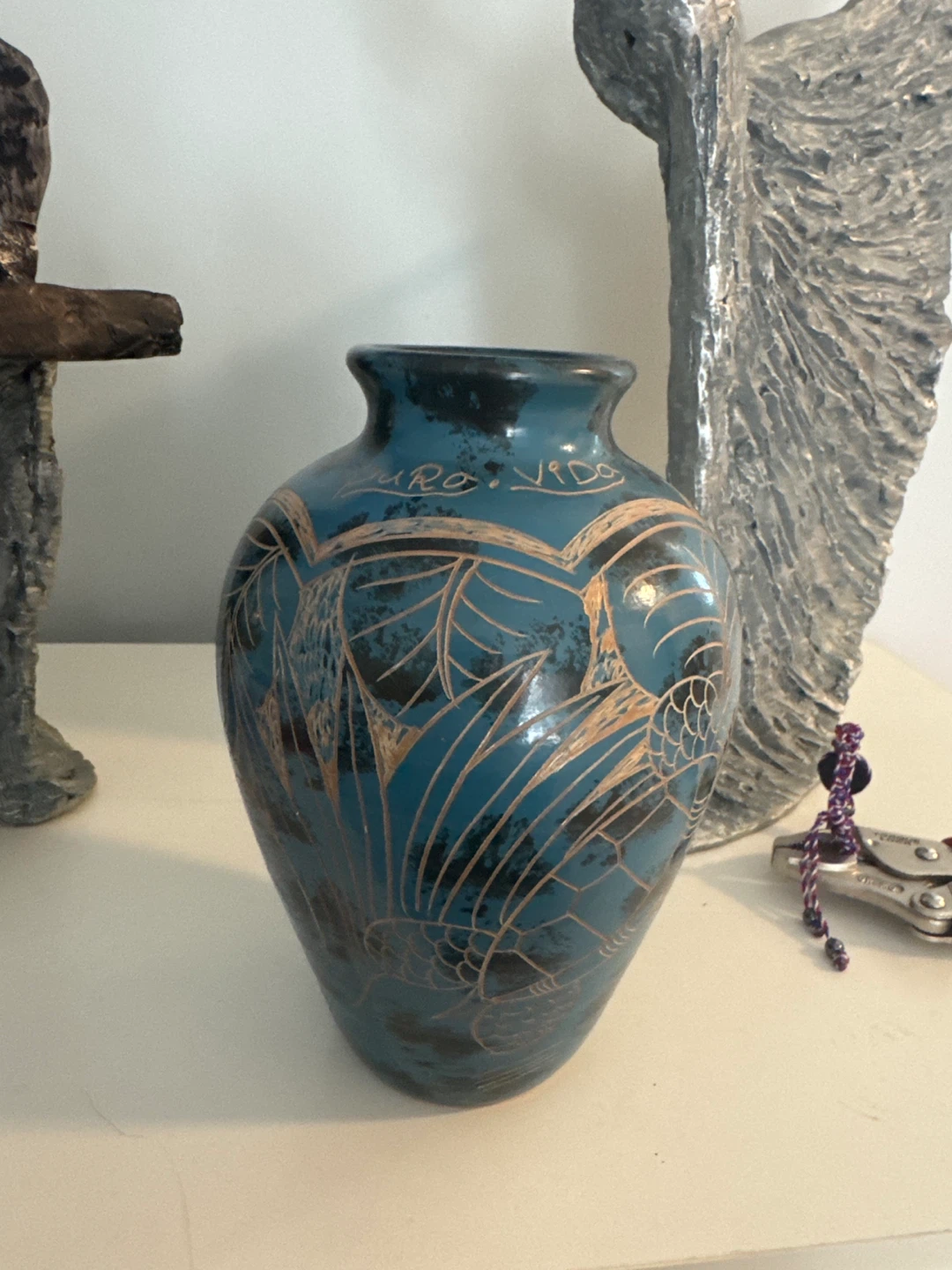 Blue Costa Rica Vase - Approx 7" Tall