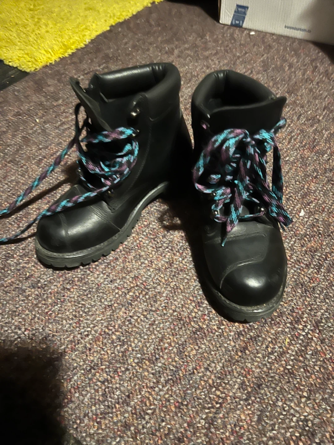 Drifter Black Leather Boots steel toe
