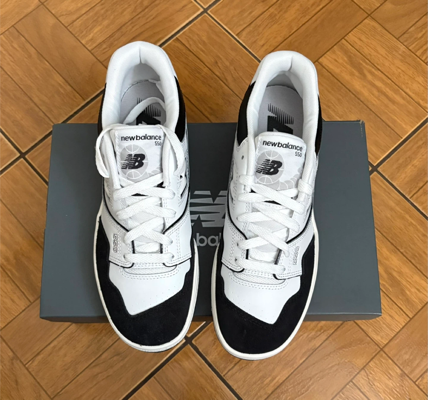New Balance 550 White Black Rain Cloud - photo 2