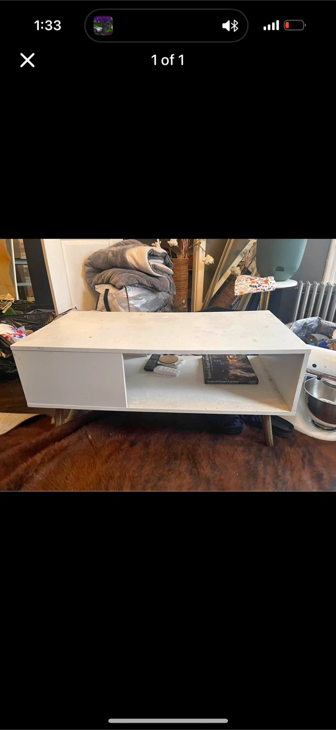 White used coffee table