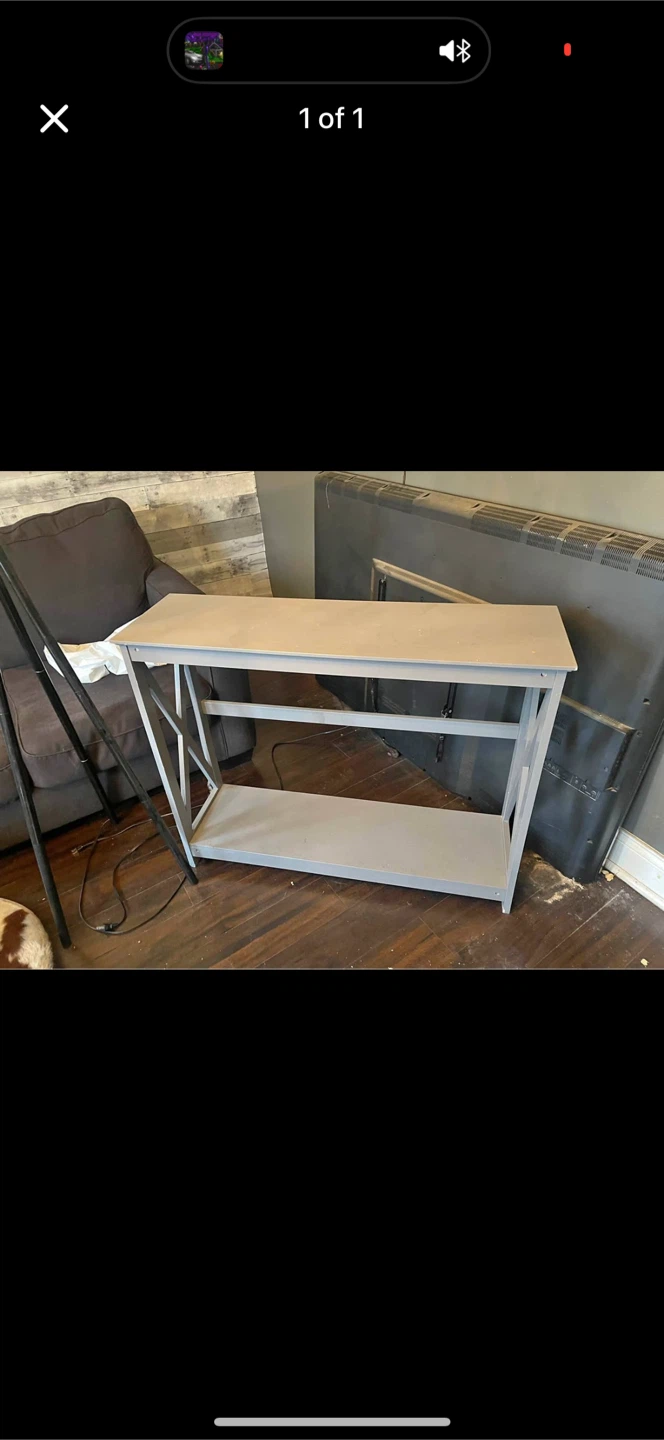 Grey console table used