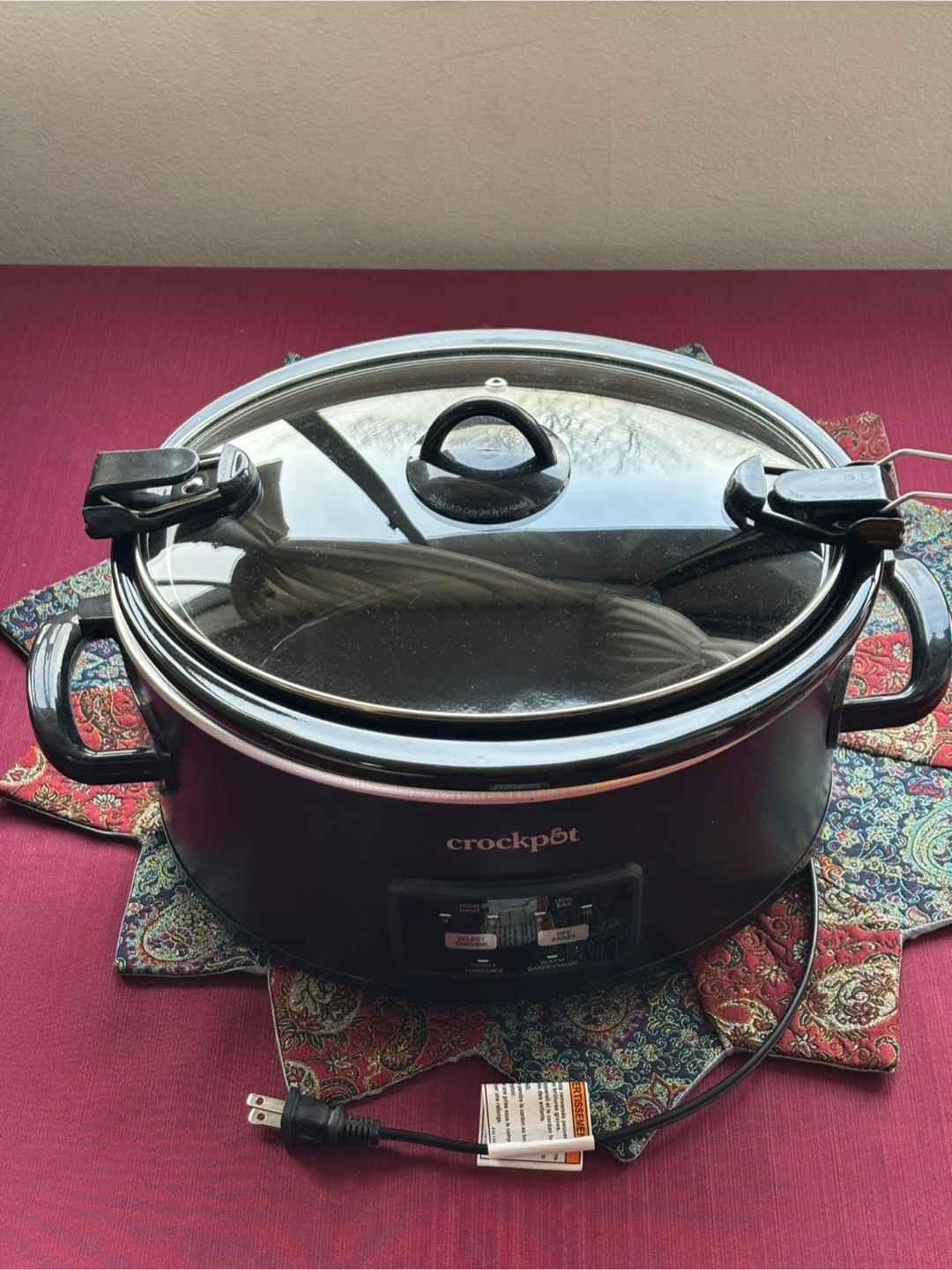 Crockpot Slow Cooker 6 quart