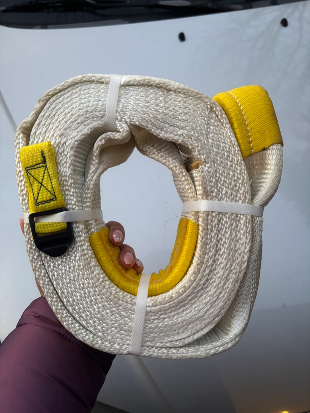 White & Yellow Tow Rope