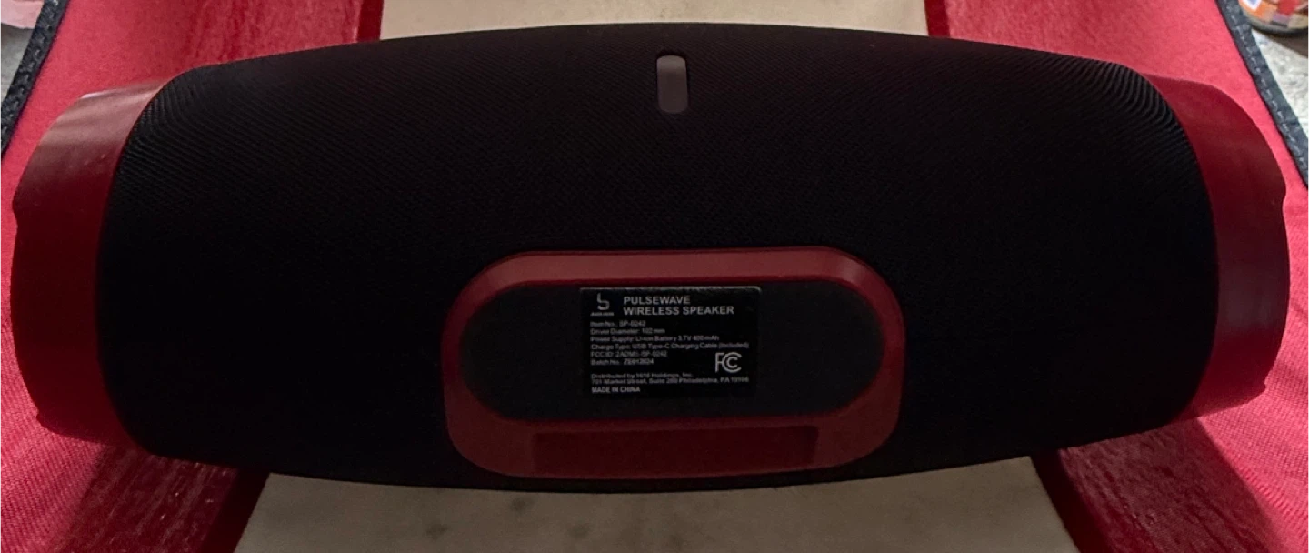 🥕Pulsewave Wireless Speaker - Black & Red - photo 4