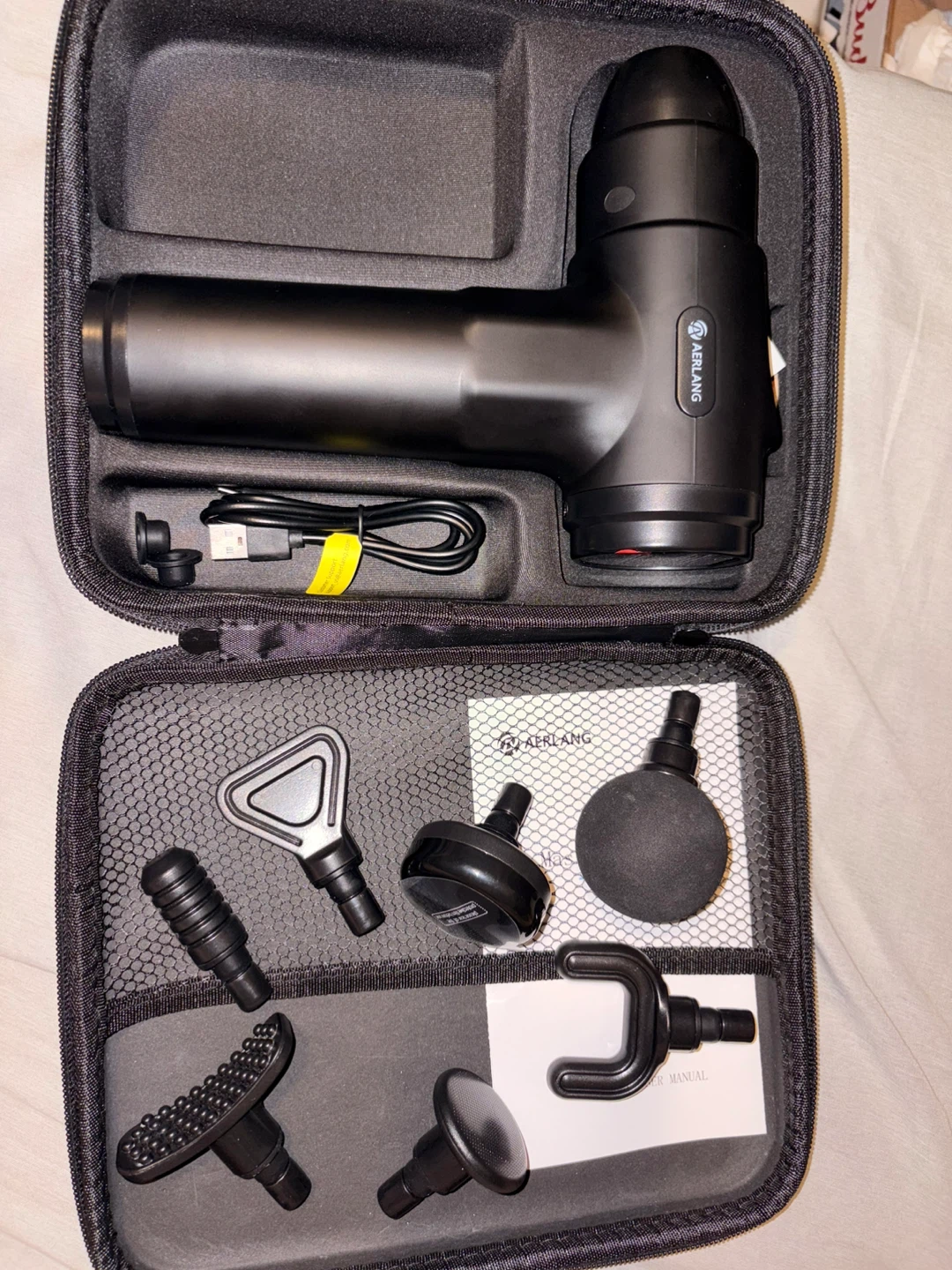 Aerlang Massage Gun with Attachments - photo 2