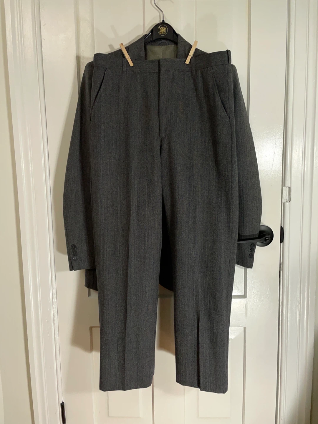 Vintage Grey Wool Suit - 39R, 33W - photo 5