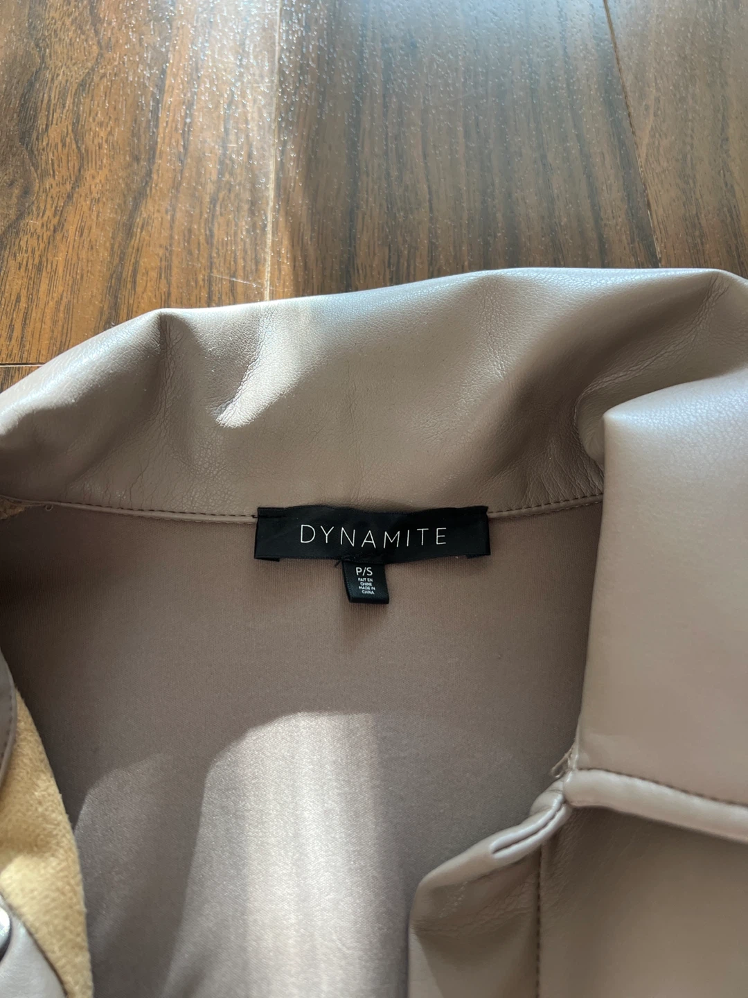 Dynamite Faux Leather Shacket - Size P/S - photo 2