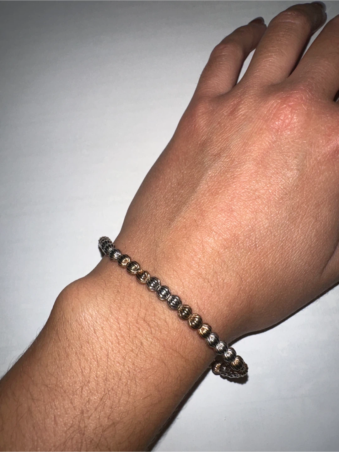 Adjustable Tricolor Beaded Bracelet