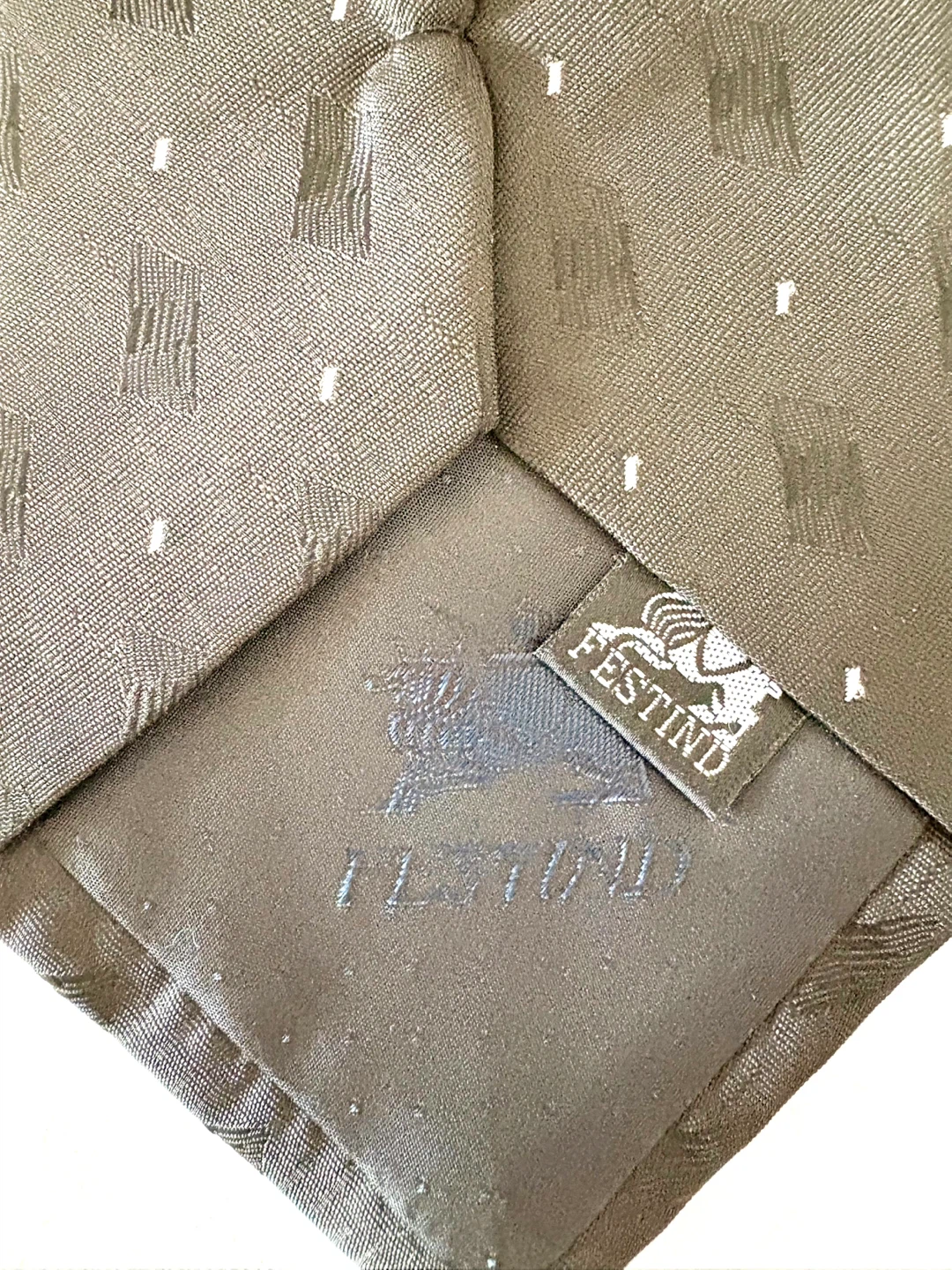 Festind Tie - Grey Patterned Necktie - photo 2